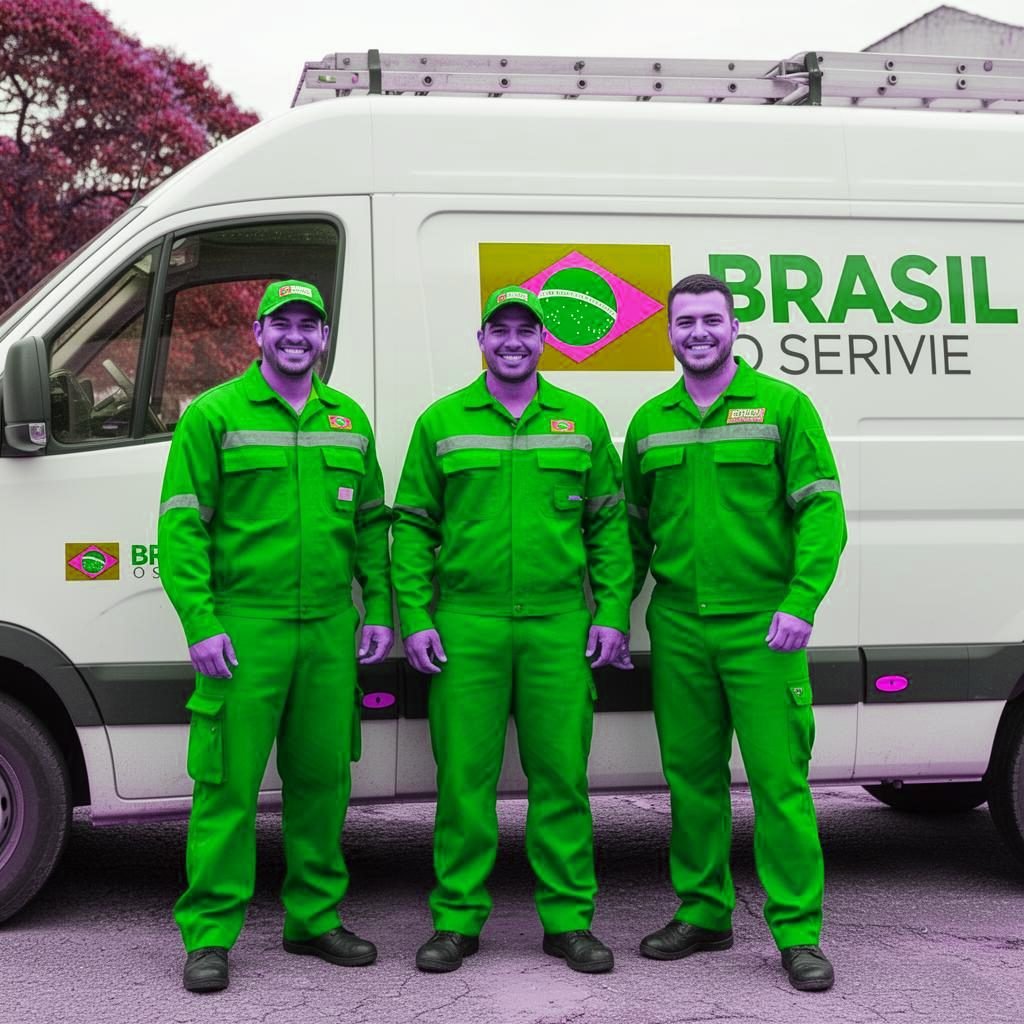 Equipe da desentupidora em Piracicaba